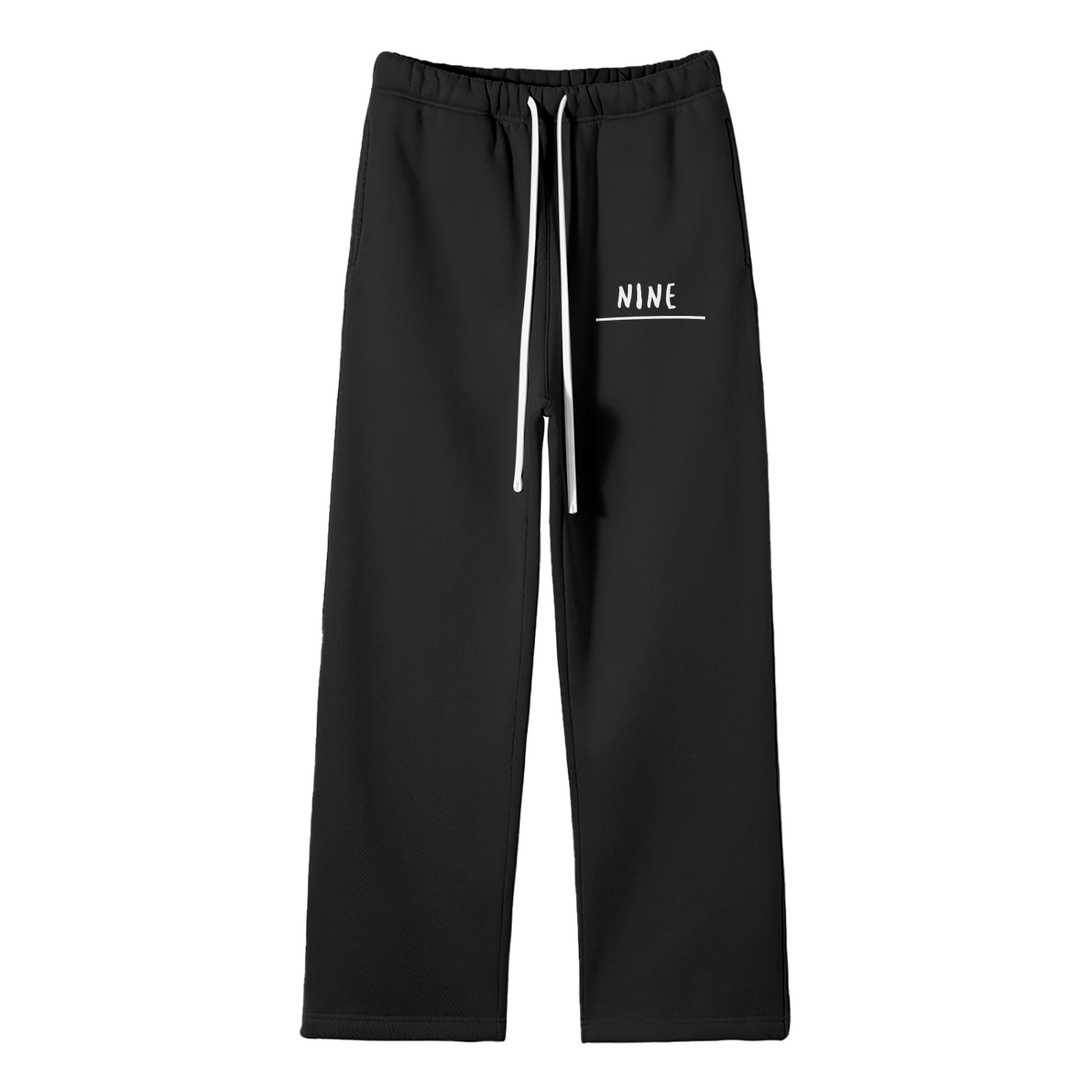 Dove Descending Streetwear Unisex Solid Color Fleece Straight Leg Pants