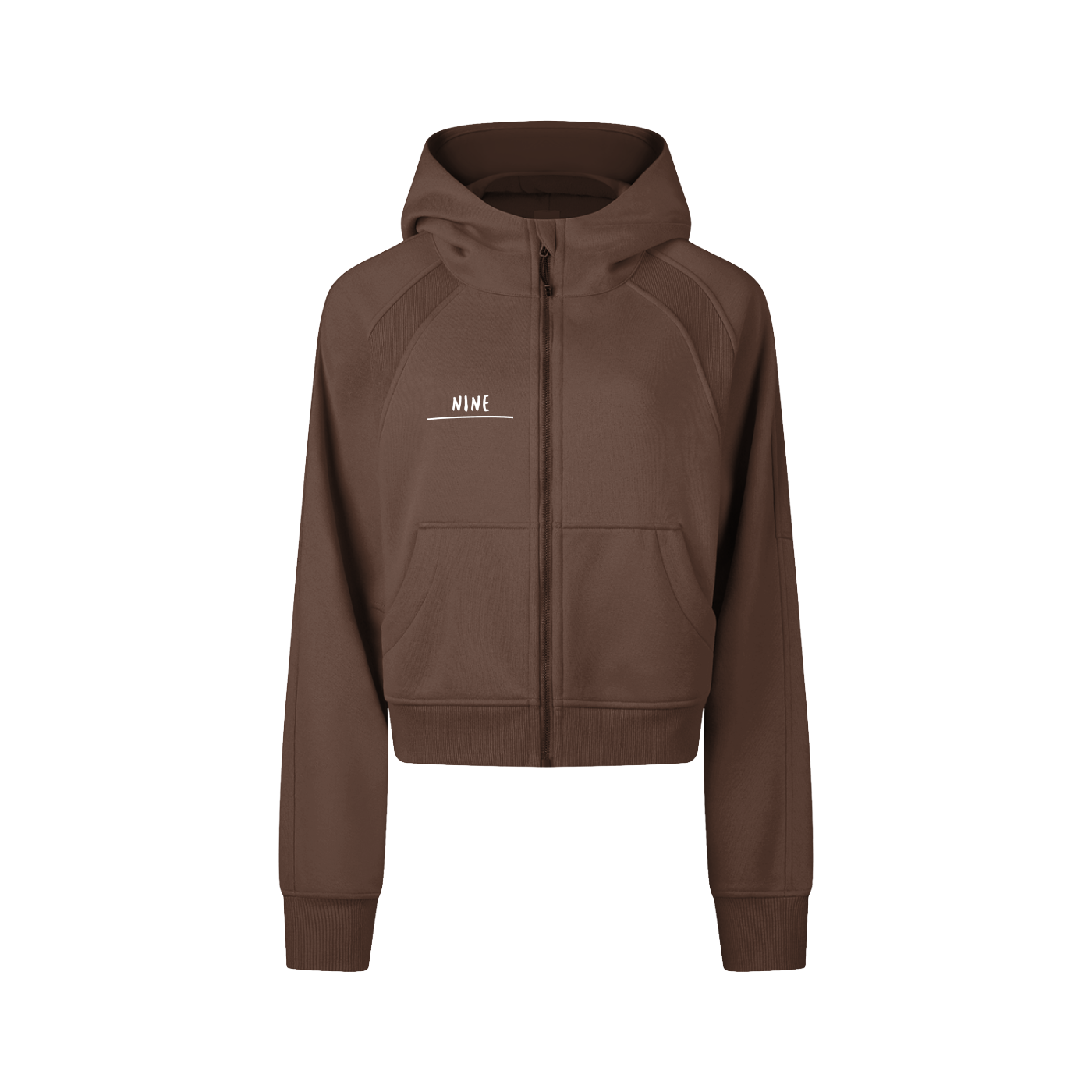 Nine Cropped Zip-Through Hoodie