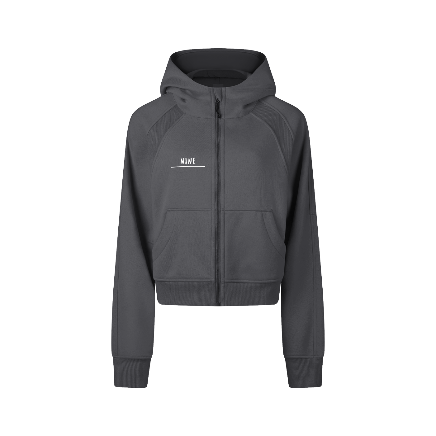 Nine Cropped Zip-Through Hoodie