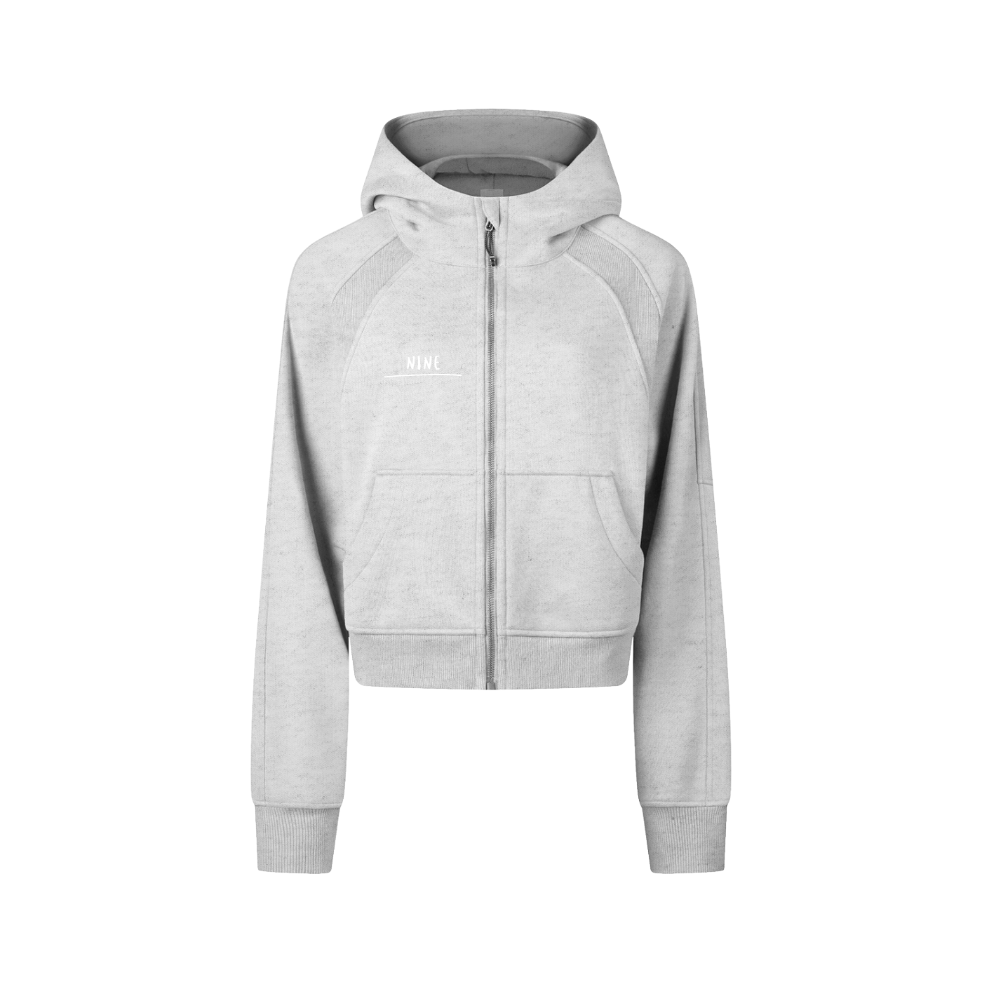 Nine Cropped Zip-Through Hoodie