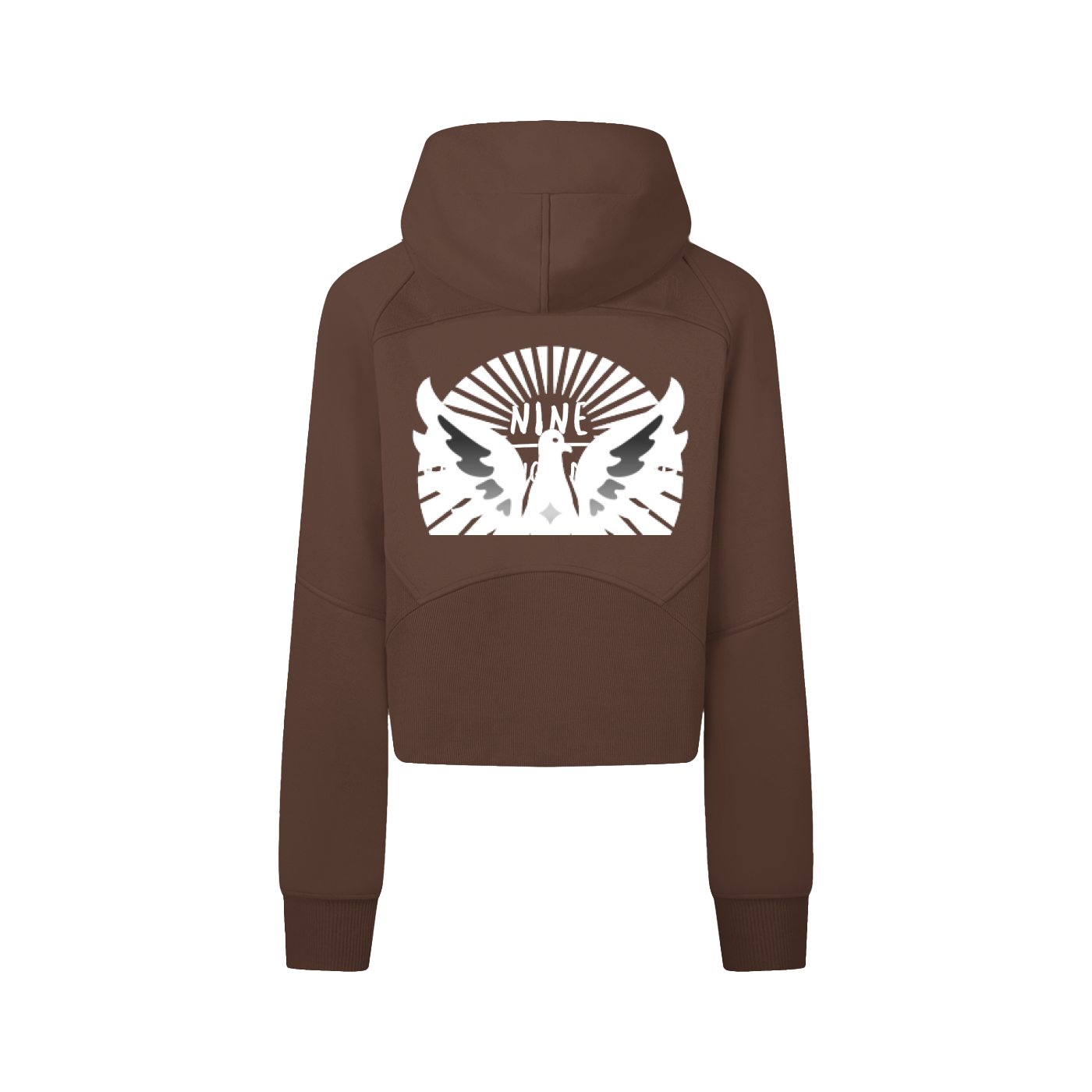 Nine Cropped Zip-Through Hoodie