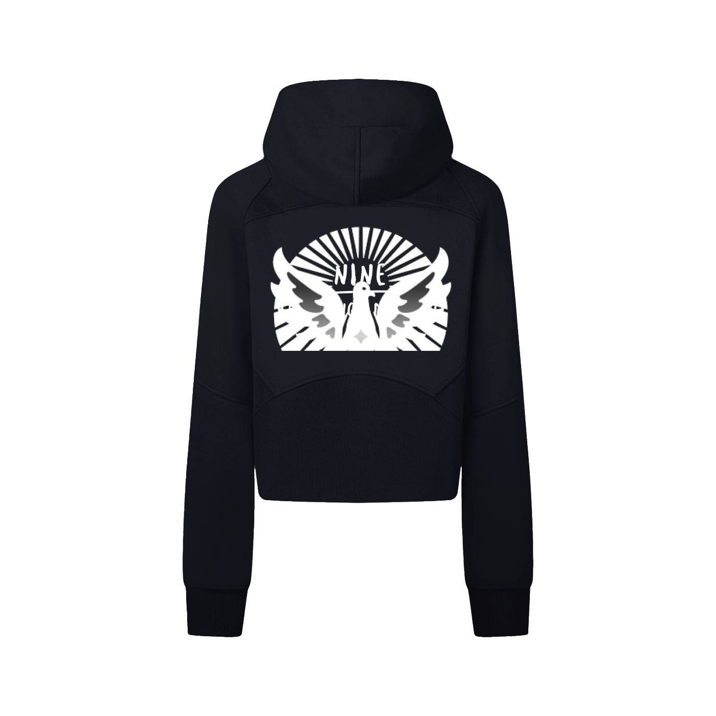 Nine Cropped Zip-Through Hoodie