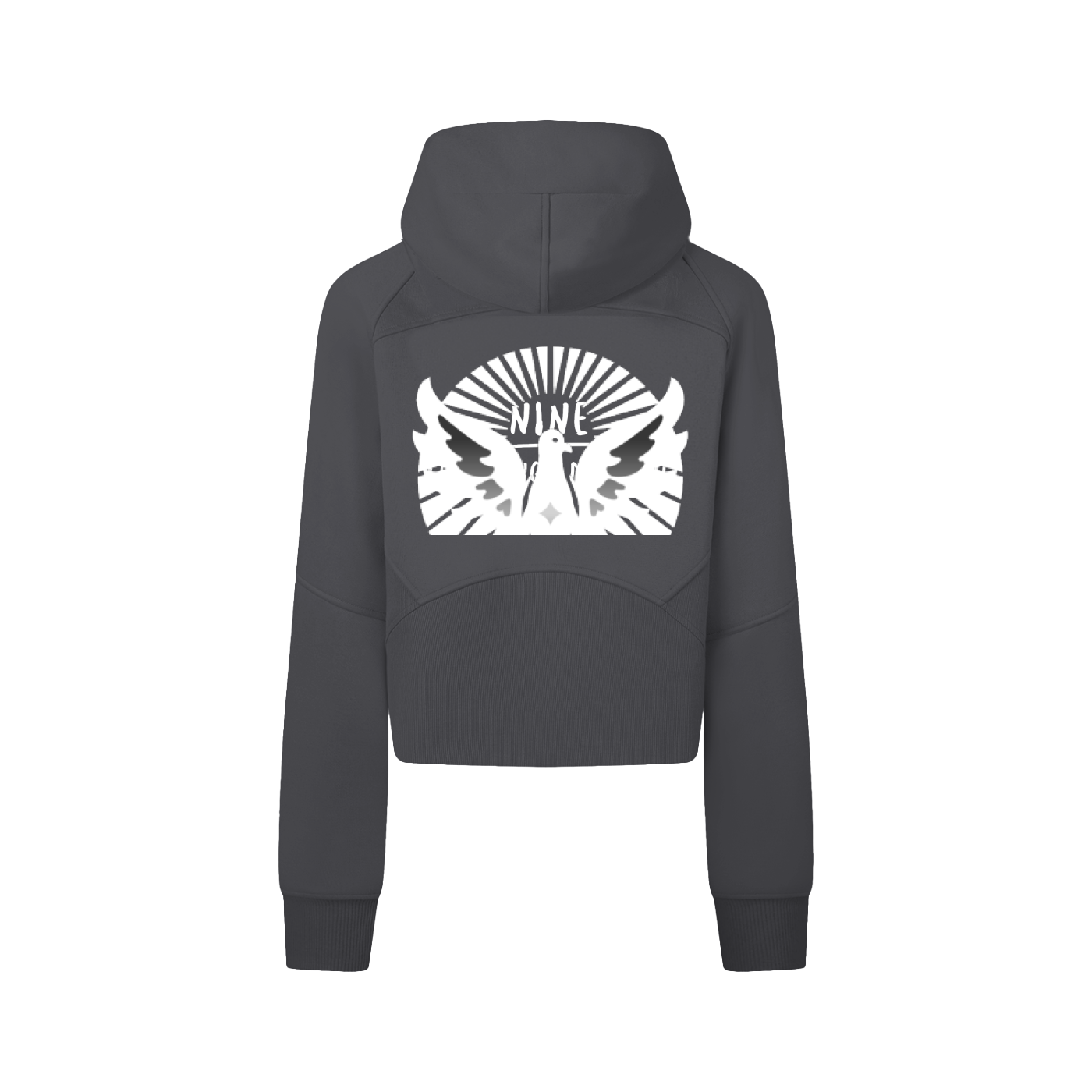 Nine Cropped Zip-Through Hoodie