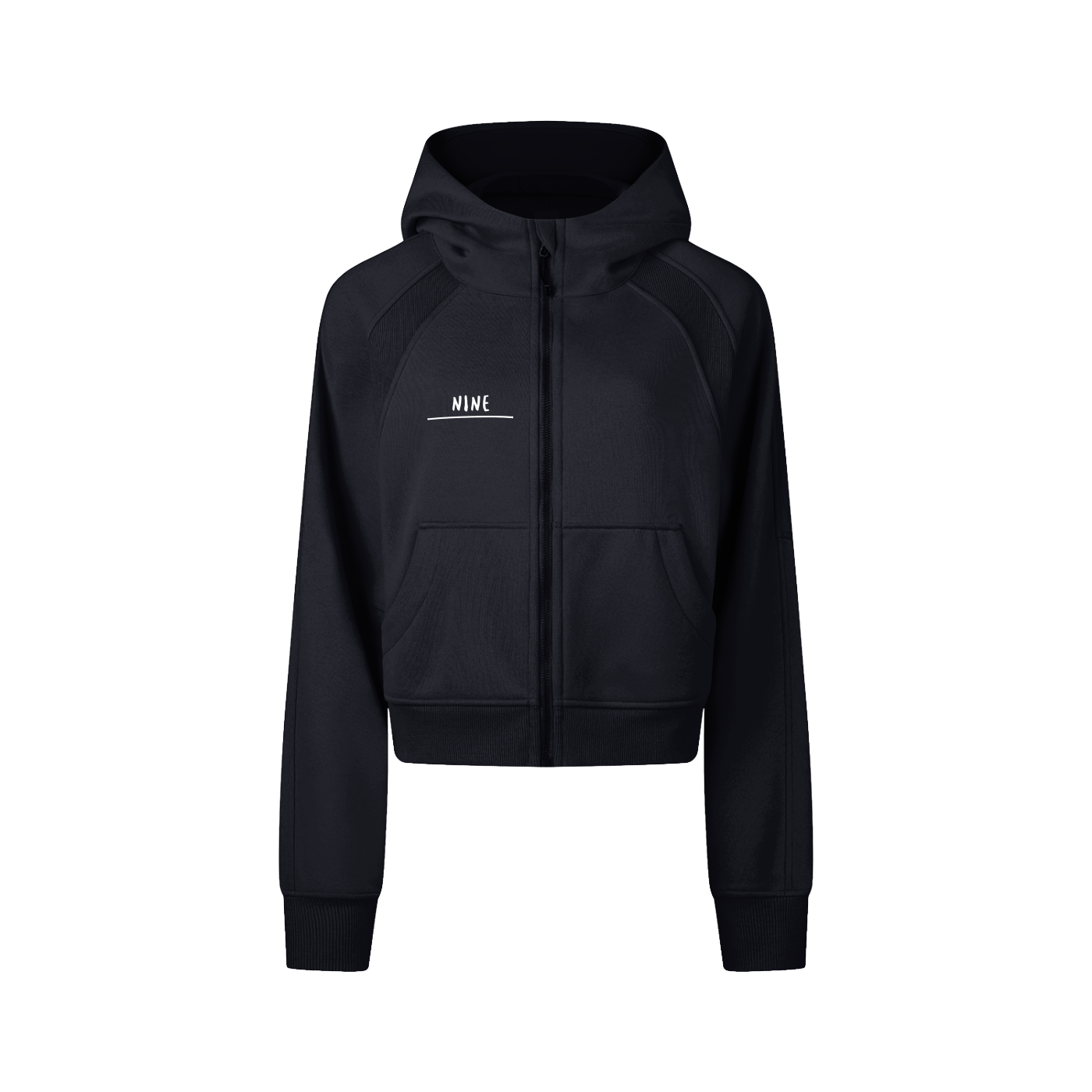 Nine Cropped Zip-Through Hoodie