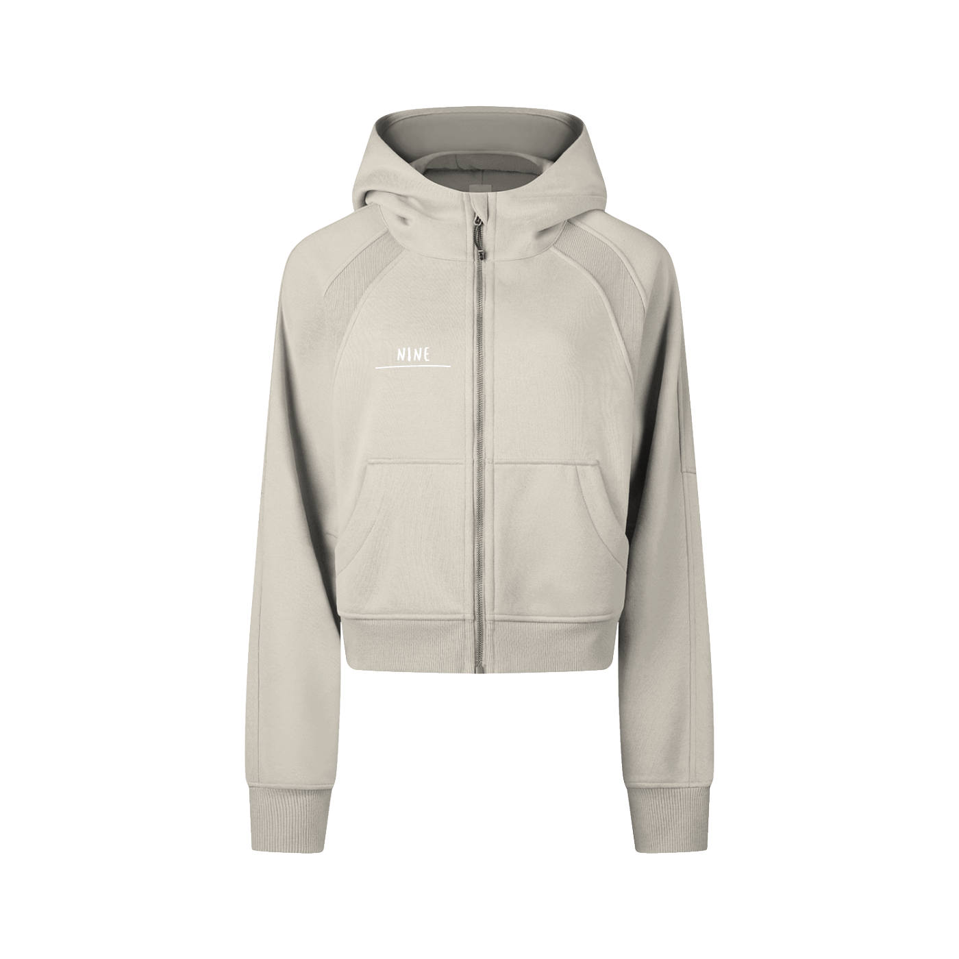 Nine Cropped Zip-Through Hoodie