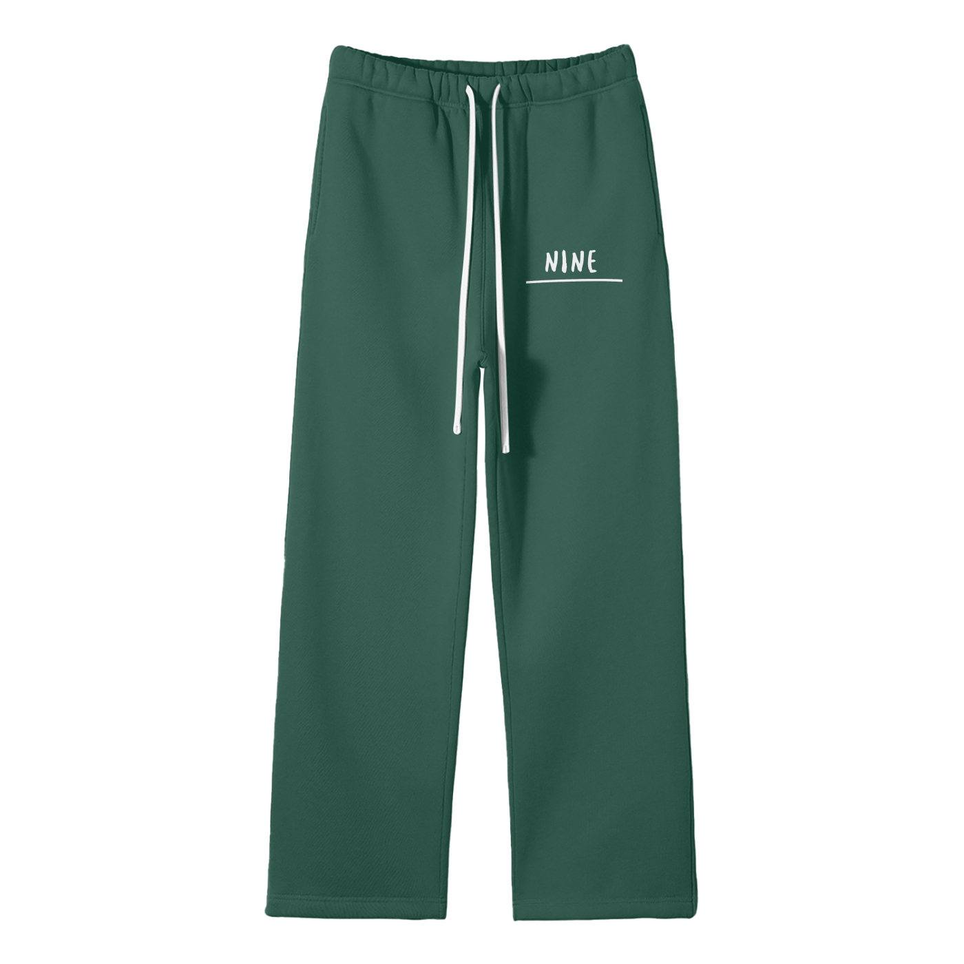 Dove Descending Streetwear Unisex Solid Color Fleece Straight Leg Pants