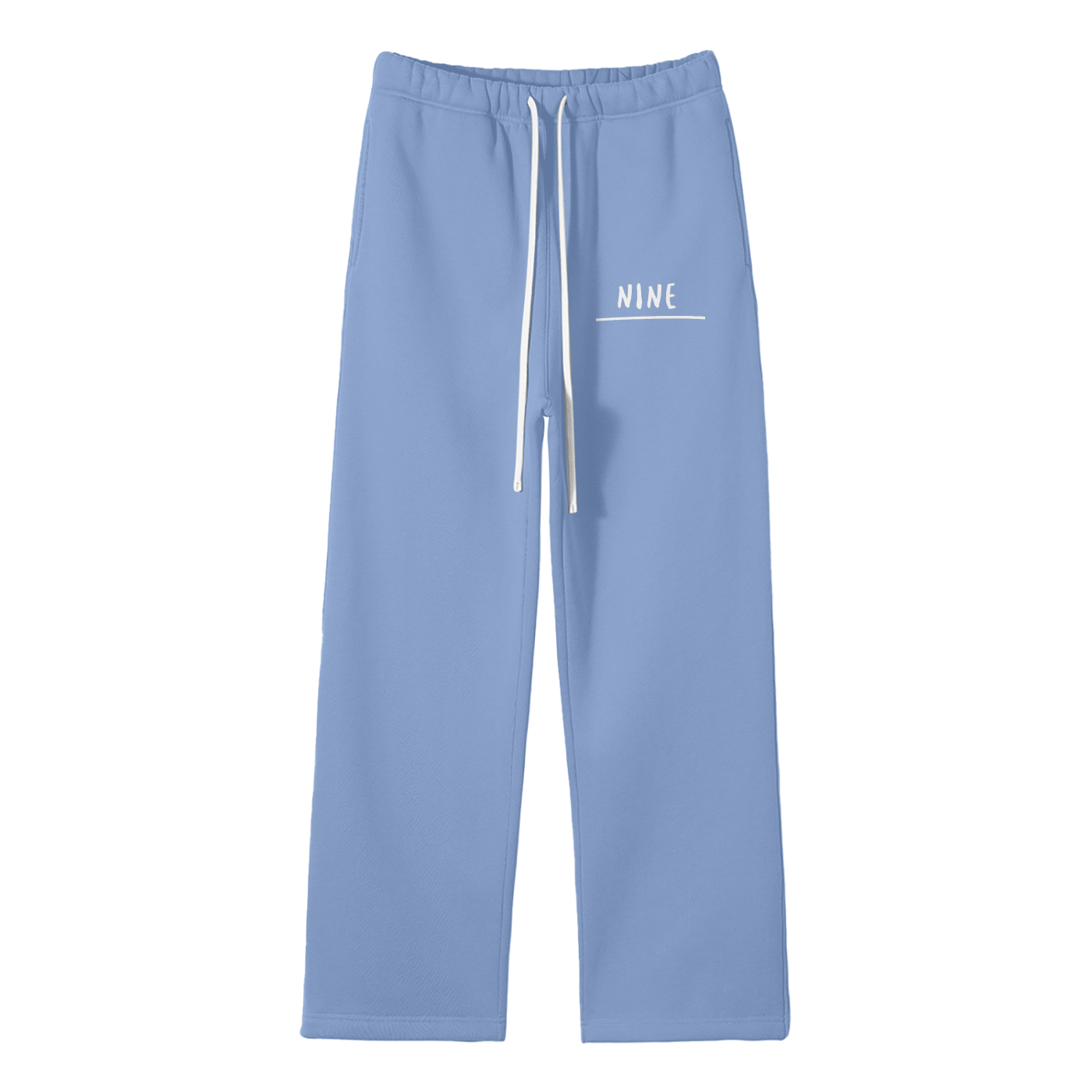 Dove Descending Streetwear Unisex Solid Color Fleece Straight Leg Pants