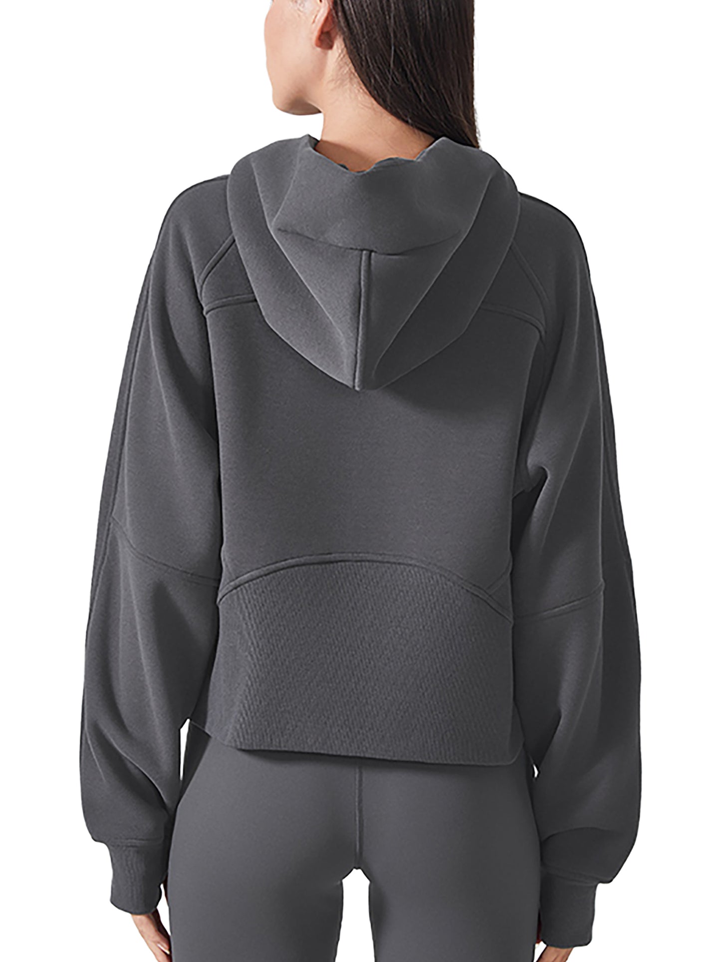 Nine Cropped Zip-Through Hoodie