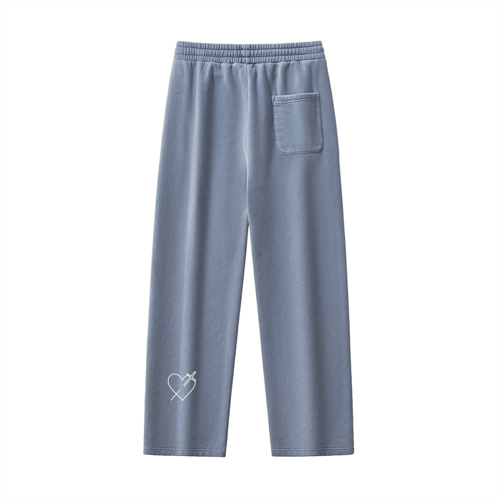 LOVE LIKE JESUS Frayed Enzyme Washed Fleece Sweatpants