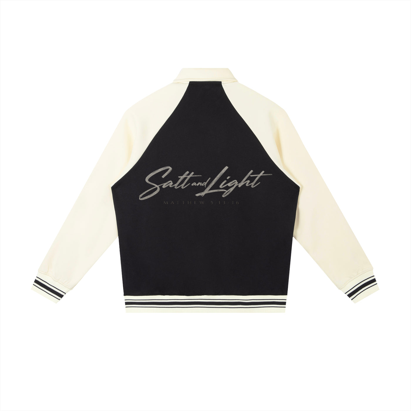 Contrast Raglan Sleeve Baseball Jacket