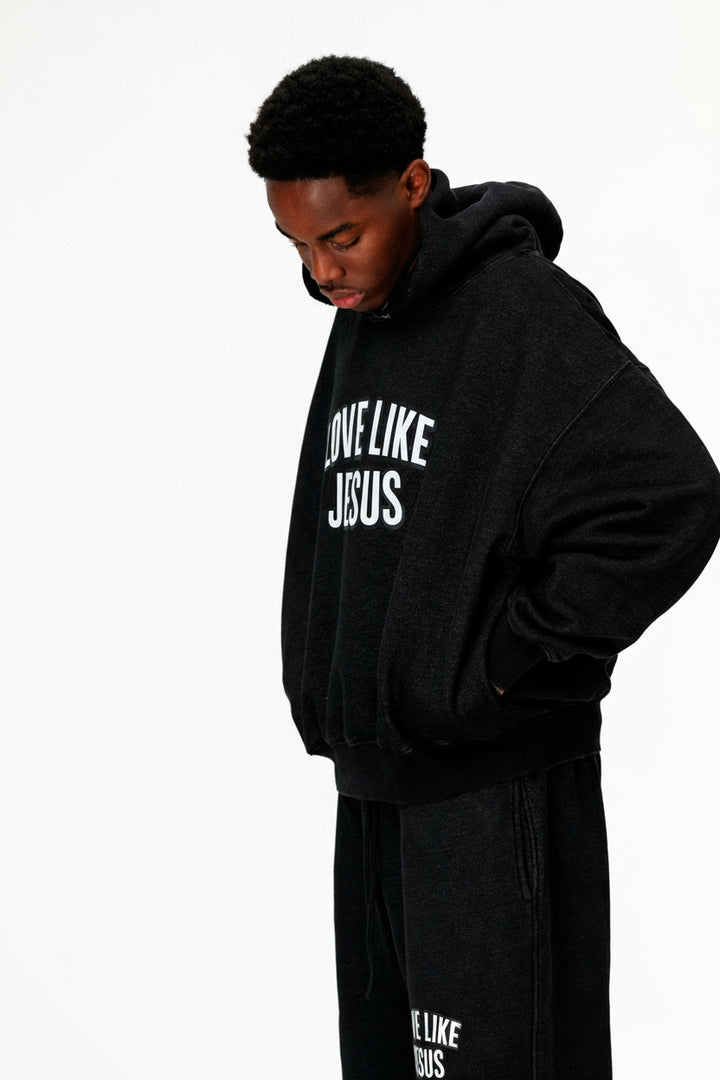 Love Like Jesus Enzyme Washed Fleece Hoodie
