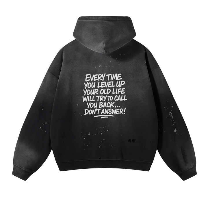 Ascend Vintage Wash Frayed Fleece Hoodie