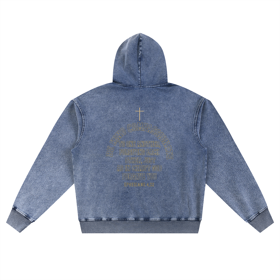 The ANOINTED Snow Wash Oversized Hoodie
