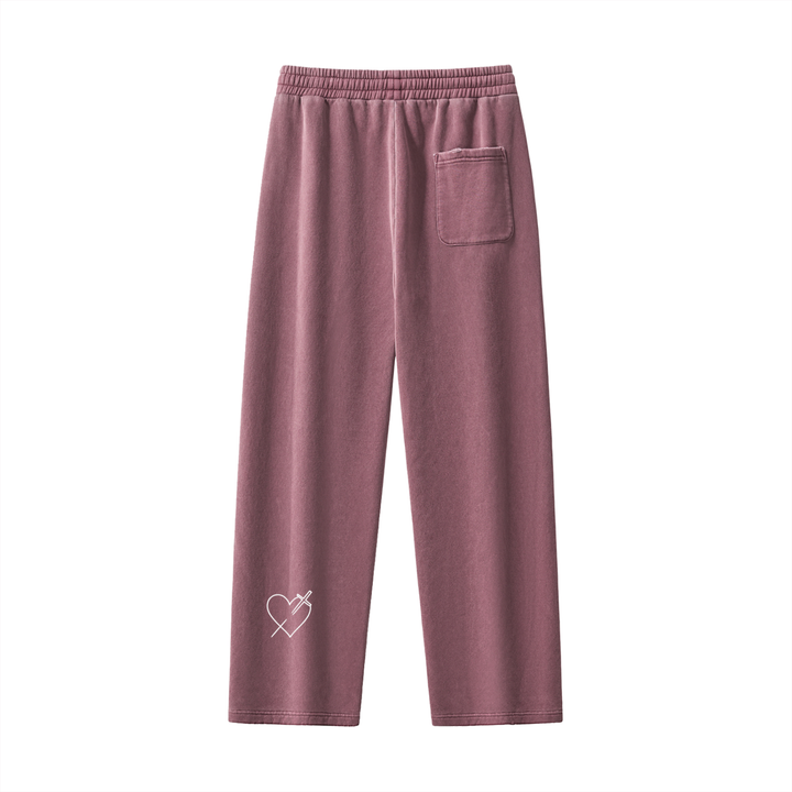 LOVE LIKE JESUS Frayed Enzyme Washed Fleece Sweatpants