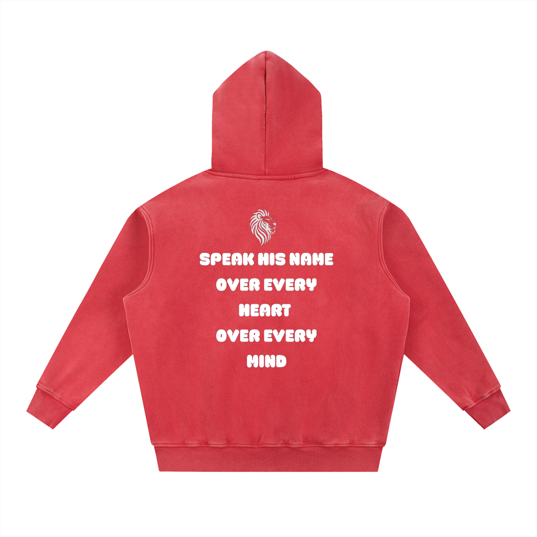 I SPEAK JESUS Snow Wash Fleece Oversize Hoodie