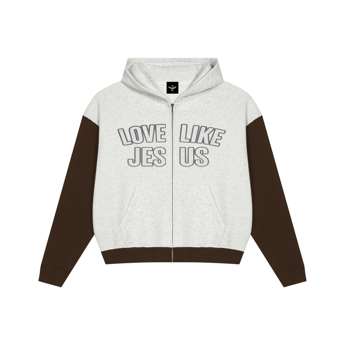 LOVE LIKE JESUS Color Block Full Zip Hoodie