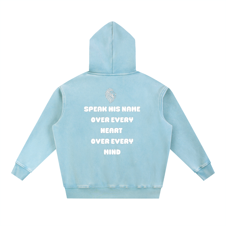 I SPEAK JESUS Snow Wash Fleece Oversize Hoodie