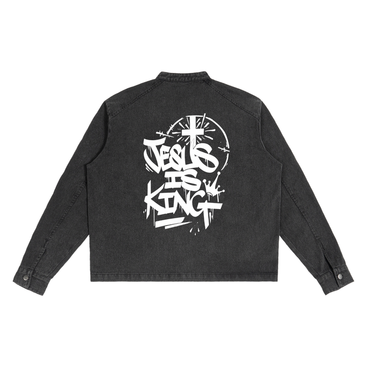 Freedom in Christ Denim Vintage Washed Jacket