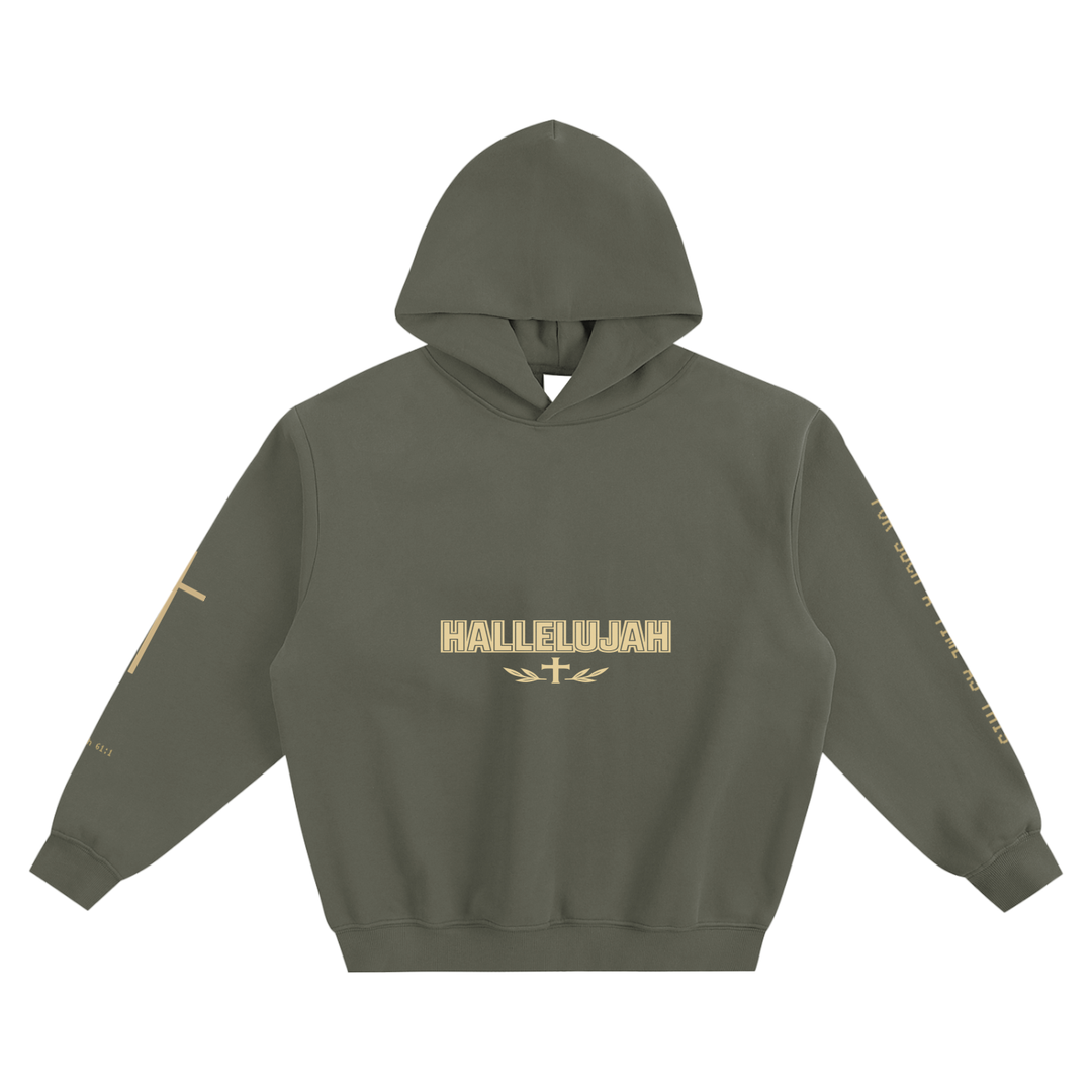 HALLELUJAH FOR THE ANOINTING Fleeced Boxy Hoodie
