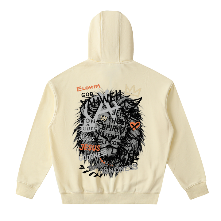 YESHUA Drop-Shoulder Zip Up Hoodie