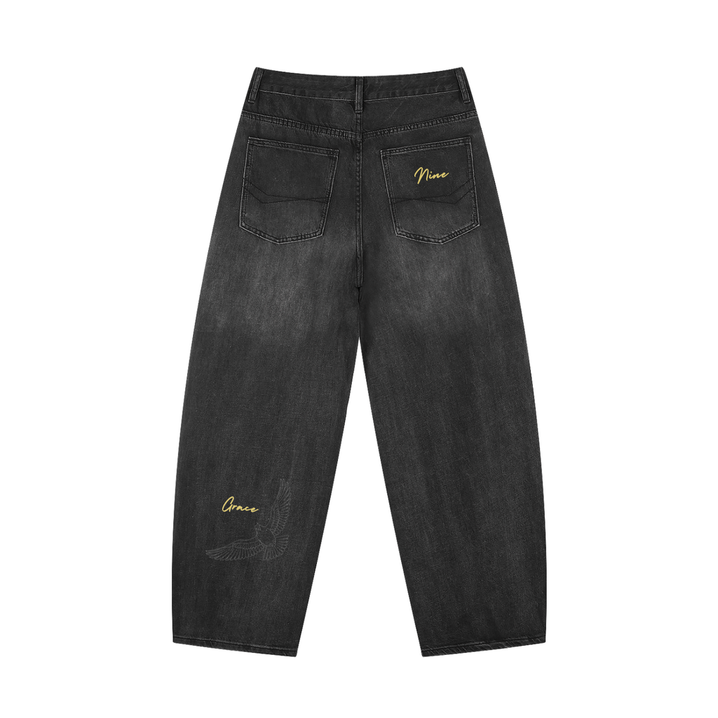 CORINTHIANS GRACE Vintage Wash Barrel Jeans