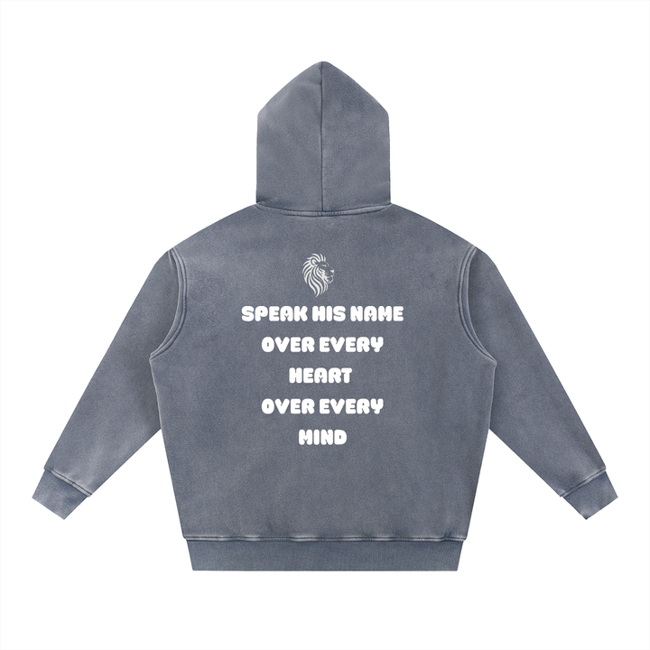 I SPEAK JESUS Snow Wash Fleece Oversize Hoodie