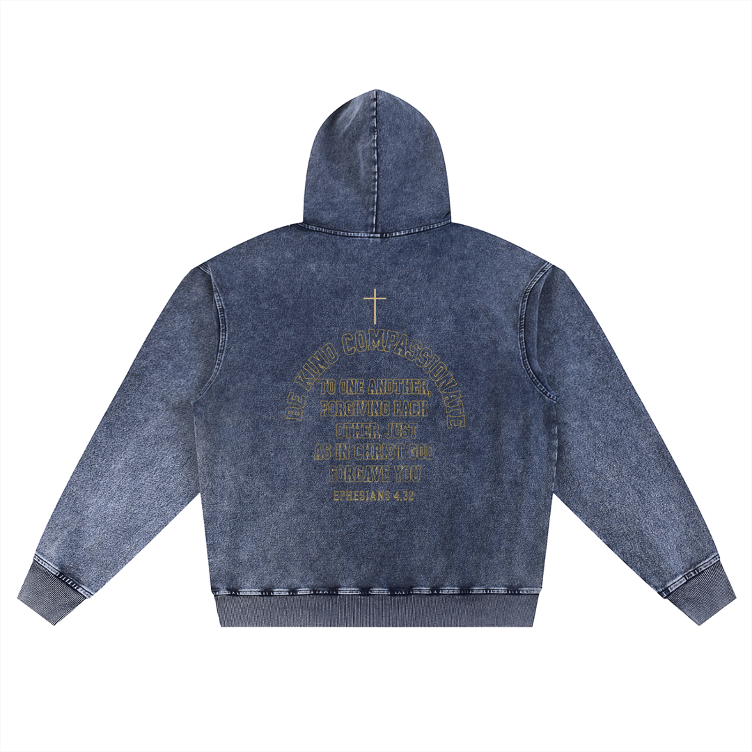 The ANOINTED Snow Wash Oversized Hoodie