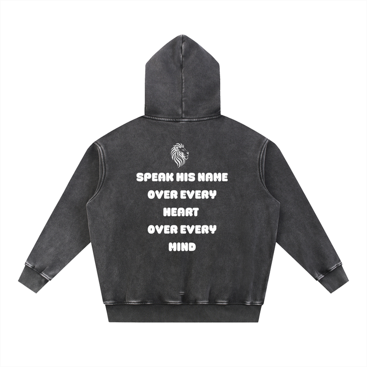 I SPEAK JESUS Snow Wash Fleece Oversize Hoodie