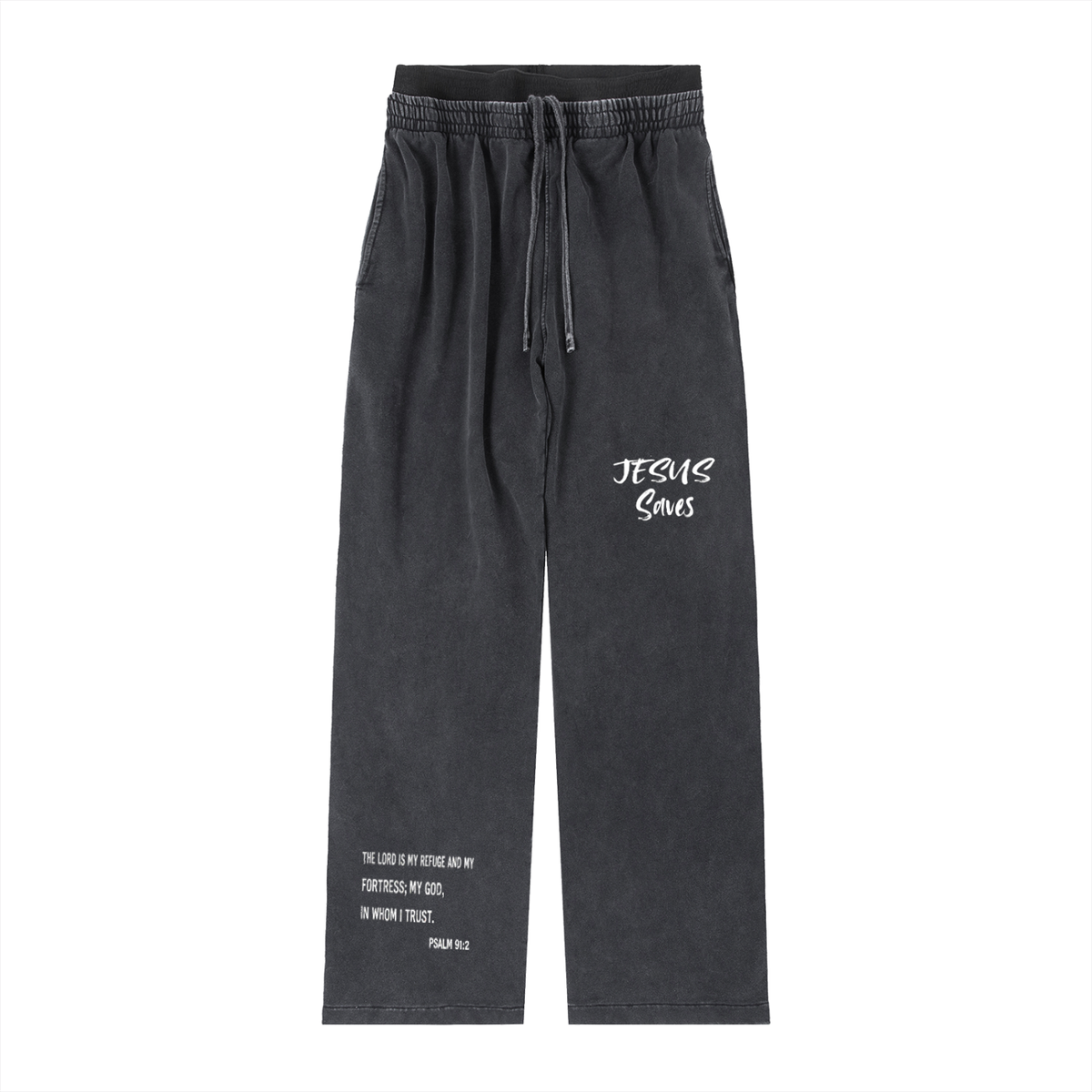 JESUS SAVES Vintage Washed Waist Pants