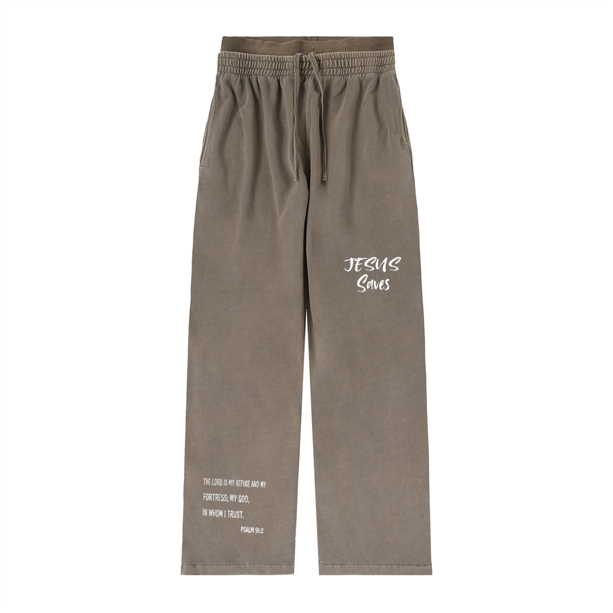 JESUS SAVES Vintage Washed Waist Pants