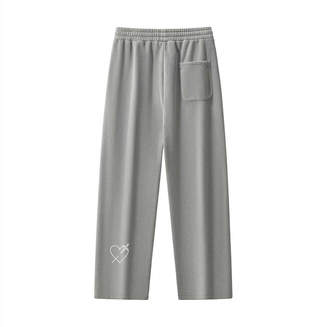 LOVE LIKE JESUS Frayed Enzyme Washed Fleece Sweatpants