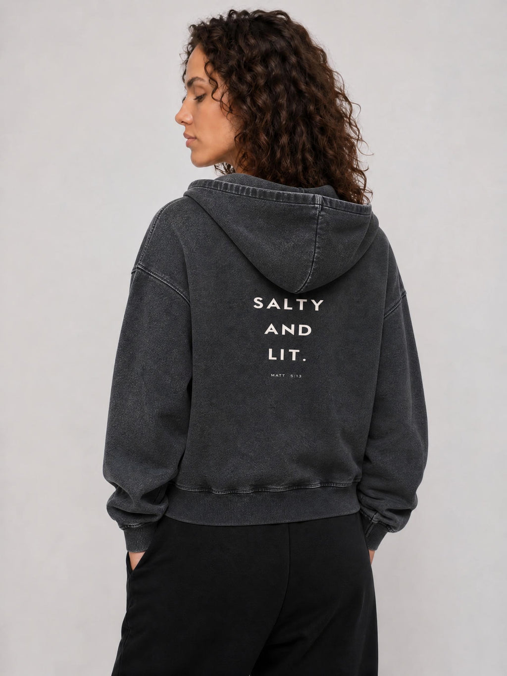 Snow Wash Oversized Hoodie