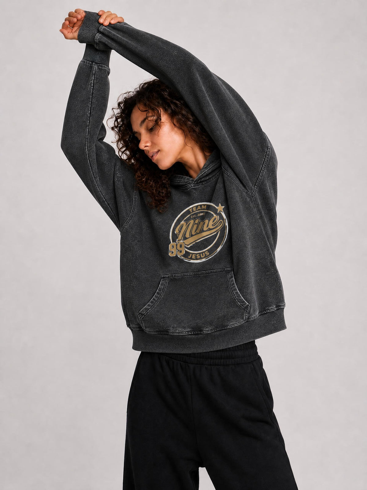 Snow Wash Oversized Hoodie