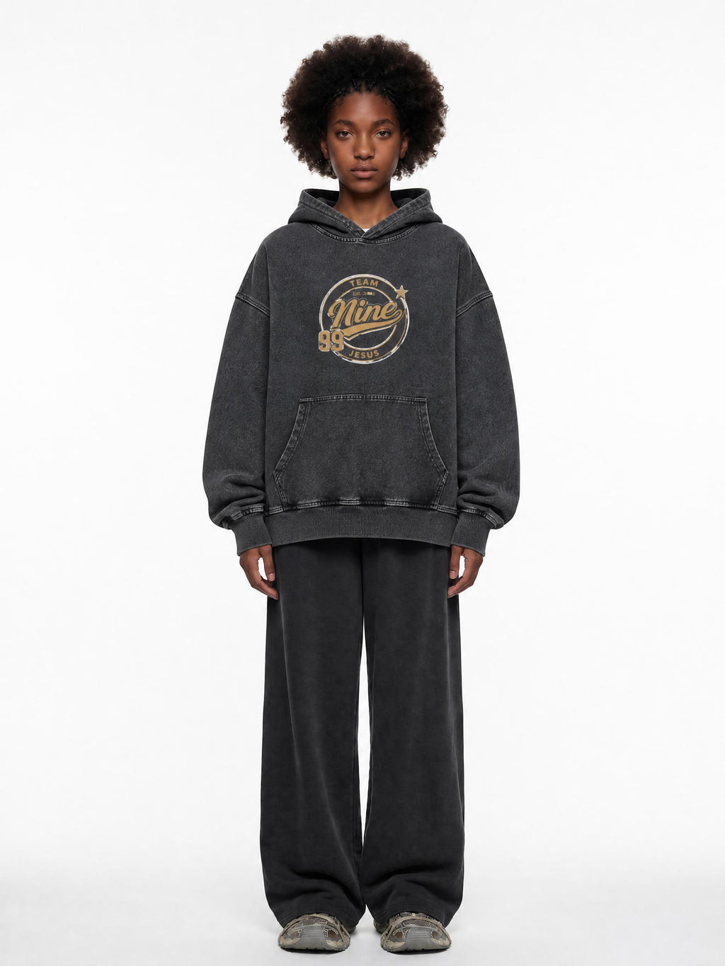 Snow Wash Oversized Hoodie