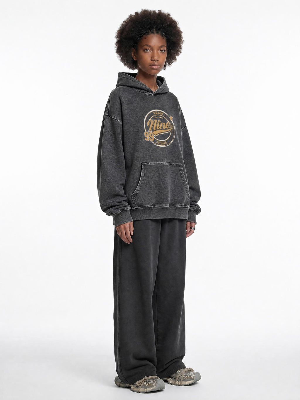 Snow Wash Oversized Hoodie