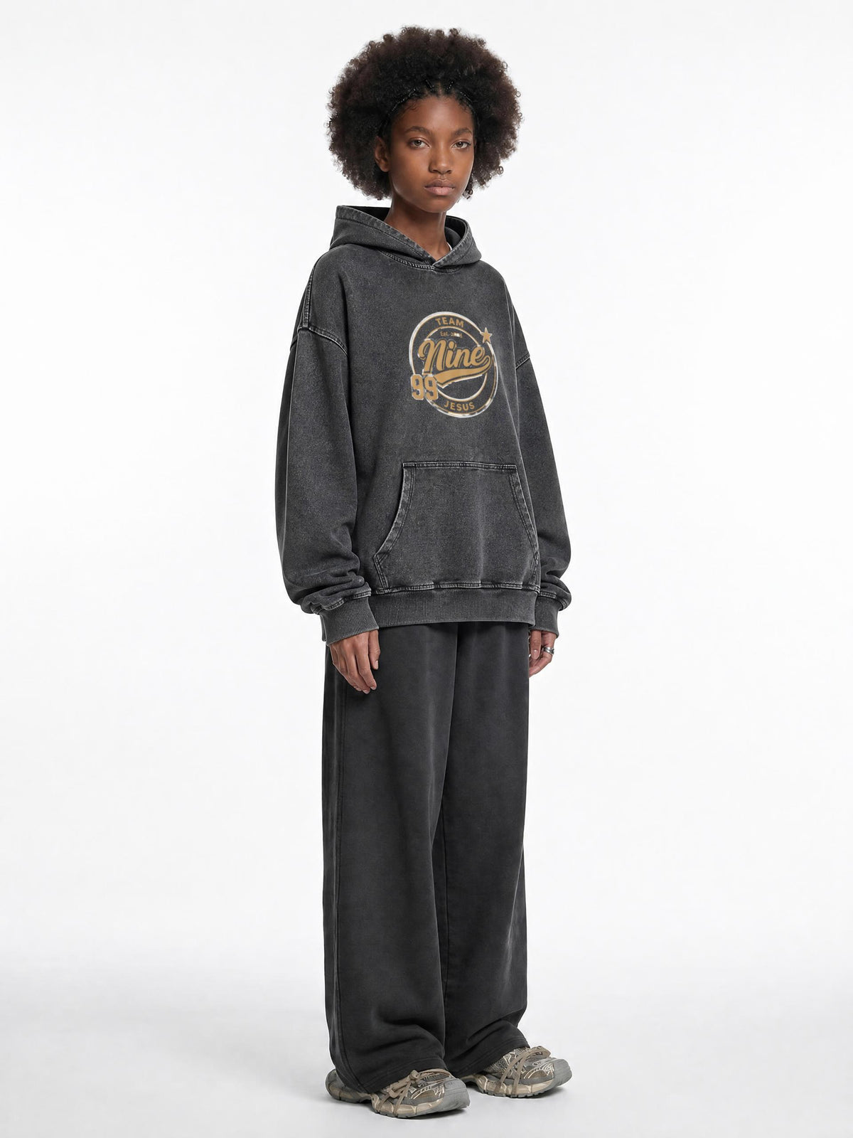 Snow Wash Oversized Hoodie