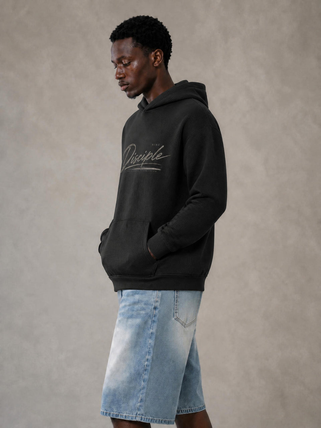 DISCIPLE Waffle Boxy Hoodie