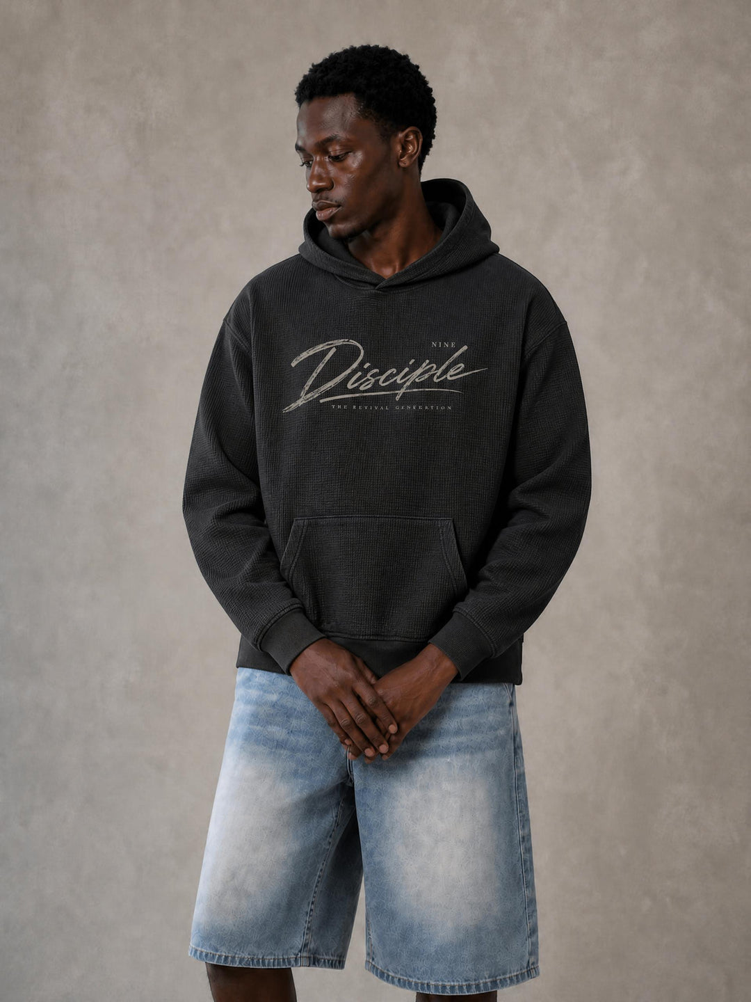 DISCIPLE Waffle Boxy Hoodie