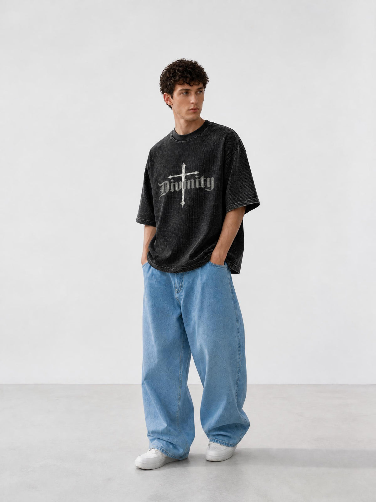 DIVINITY Waffle Washed Boxy T-Shirt