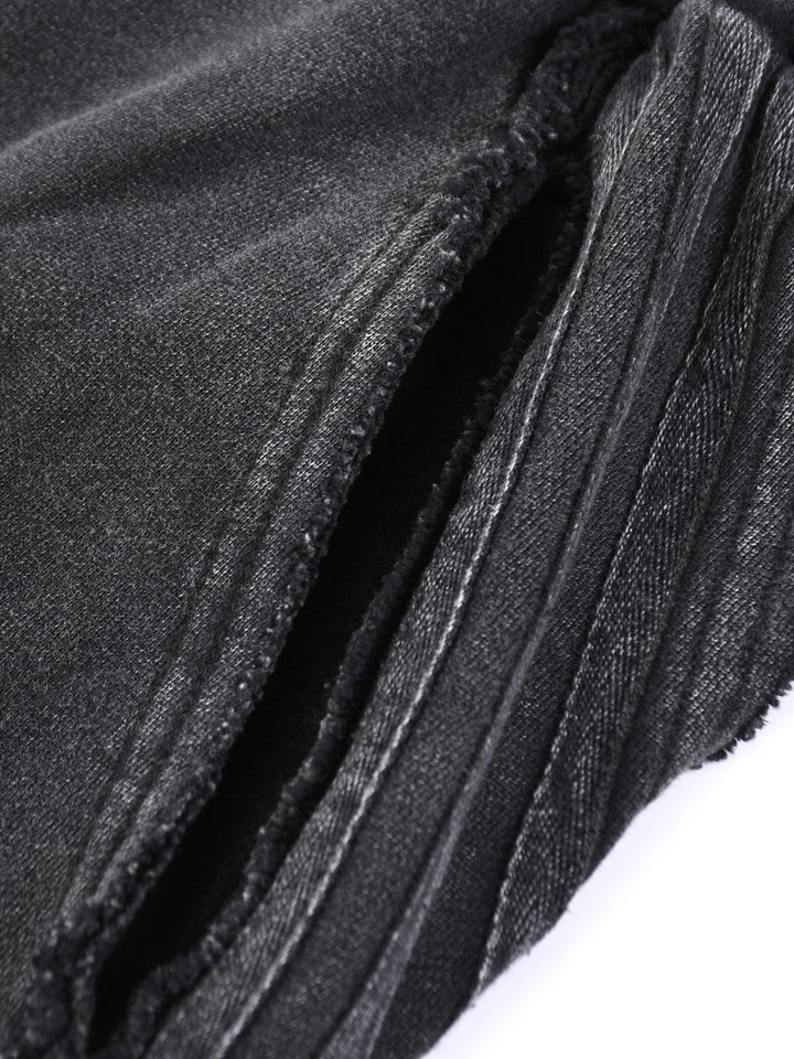 PSALM 91 Snow Washed Tape Raw Edge Sweatpants