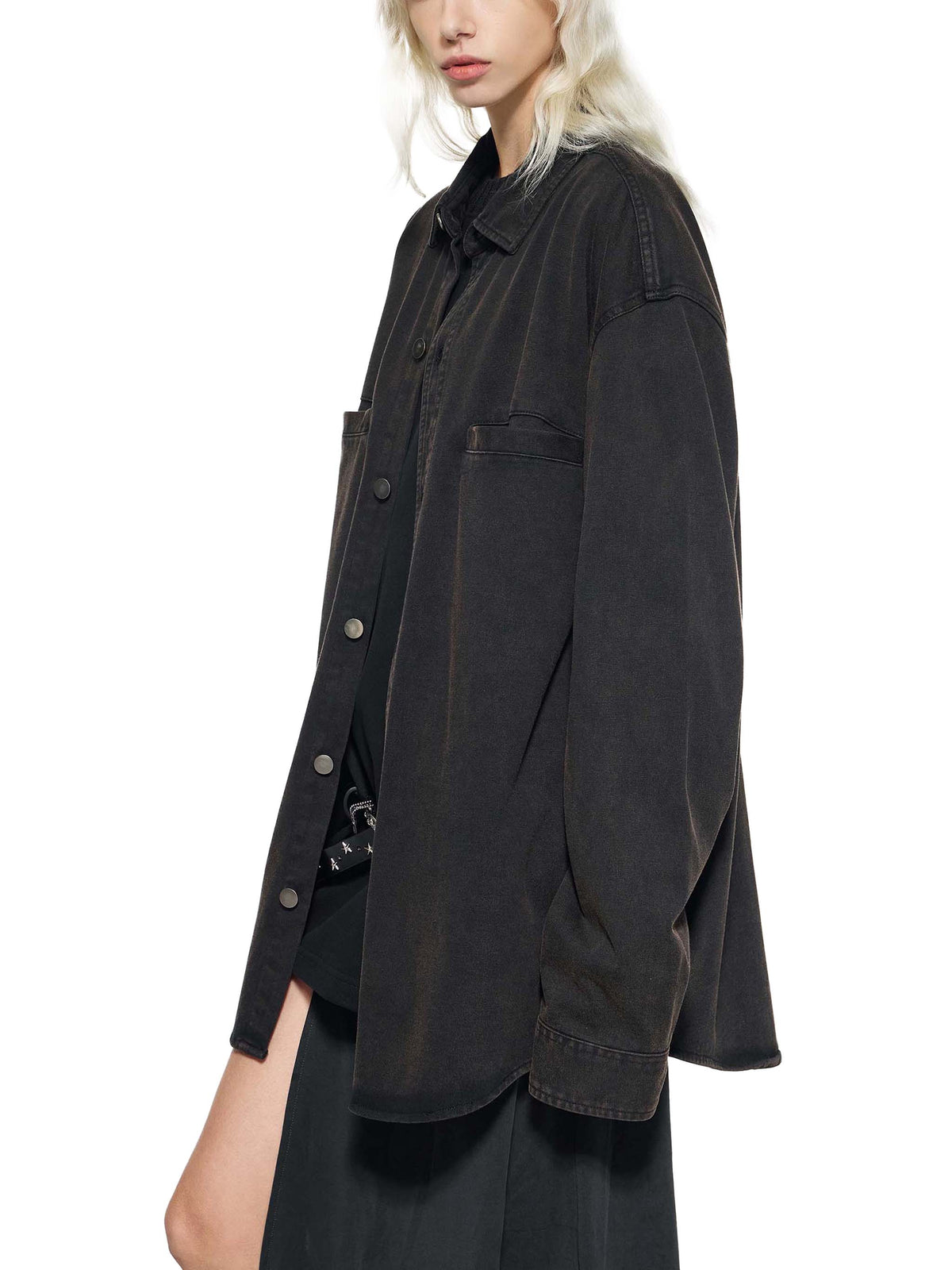 SOUL NOT FOR SALE Blouson en jean délavé épais