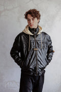 DIVINITY ATELIER — ALPHA & OMEGA HOODED LEATHER JACKET