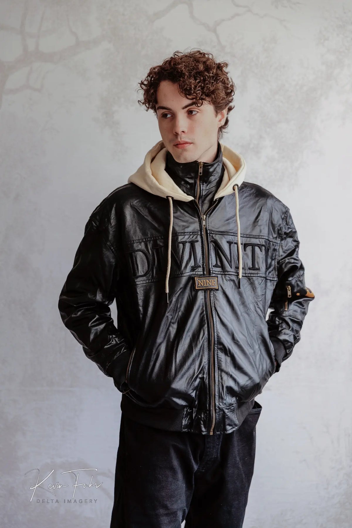 DIVINITY ATELIER — ALPHA & OMEGA HOODED LEATHER JACKET