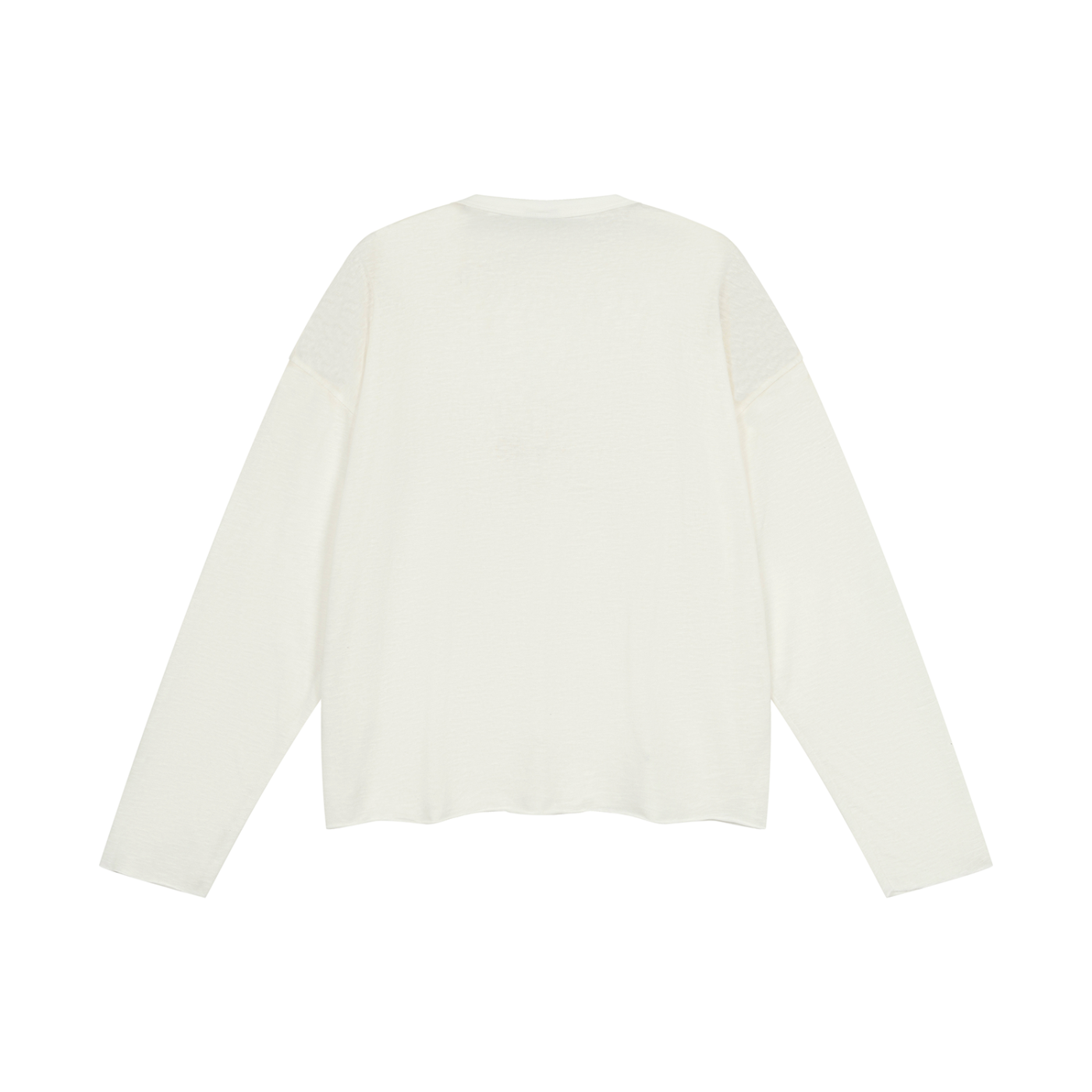 Unisex Raw Edge Long Sleeve T-Shirt