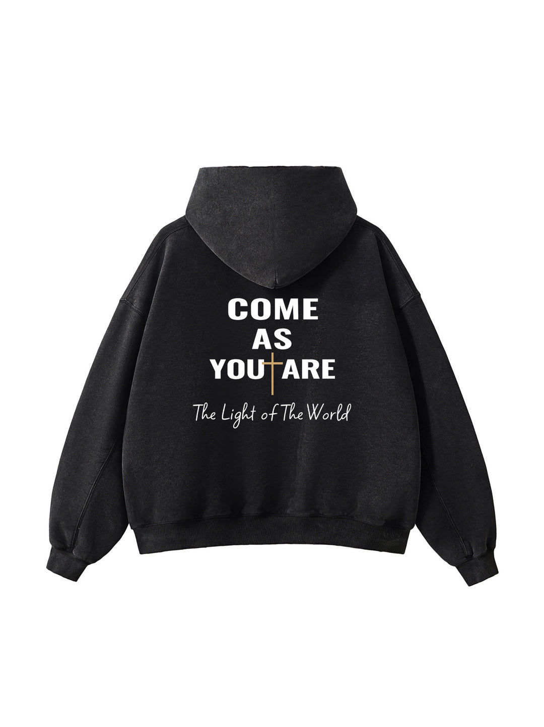 LOVE LIKE JESUS Frayed Enzyme Washed Fleece Hoodie
