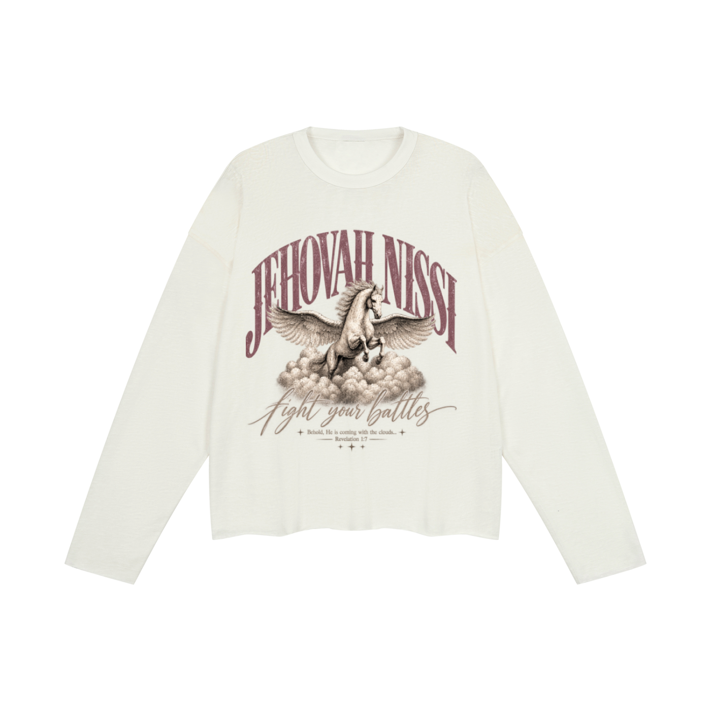 Unisex Raw Edge Long Sleeve T-Shirt