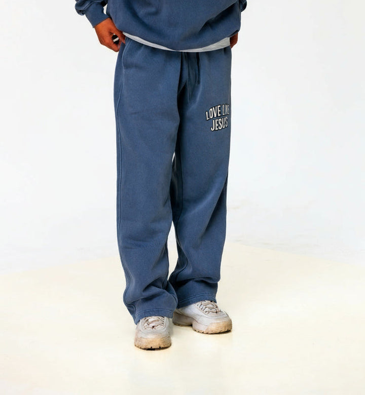 Love Like Jesus Frayed Enzyme Washed Fleece Sweatpants
