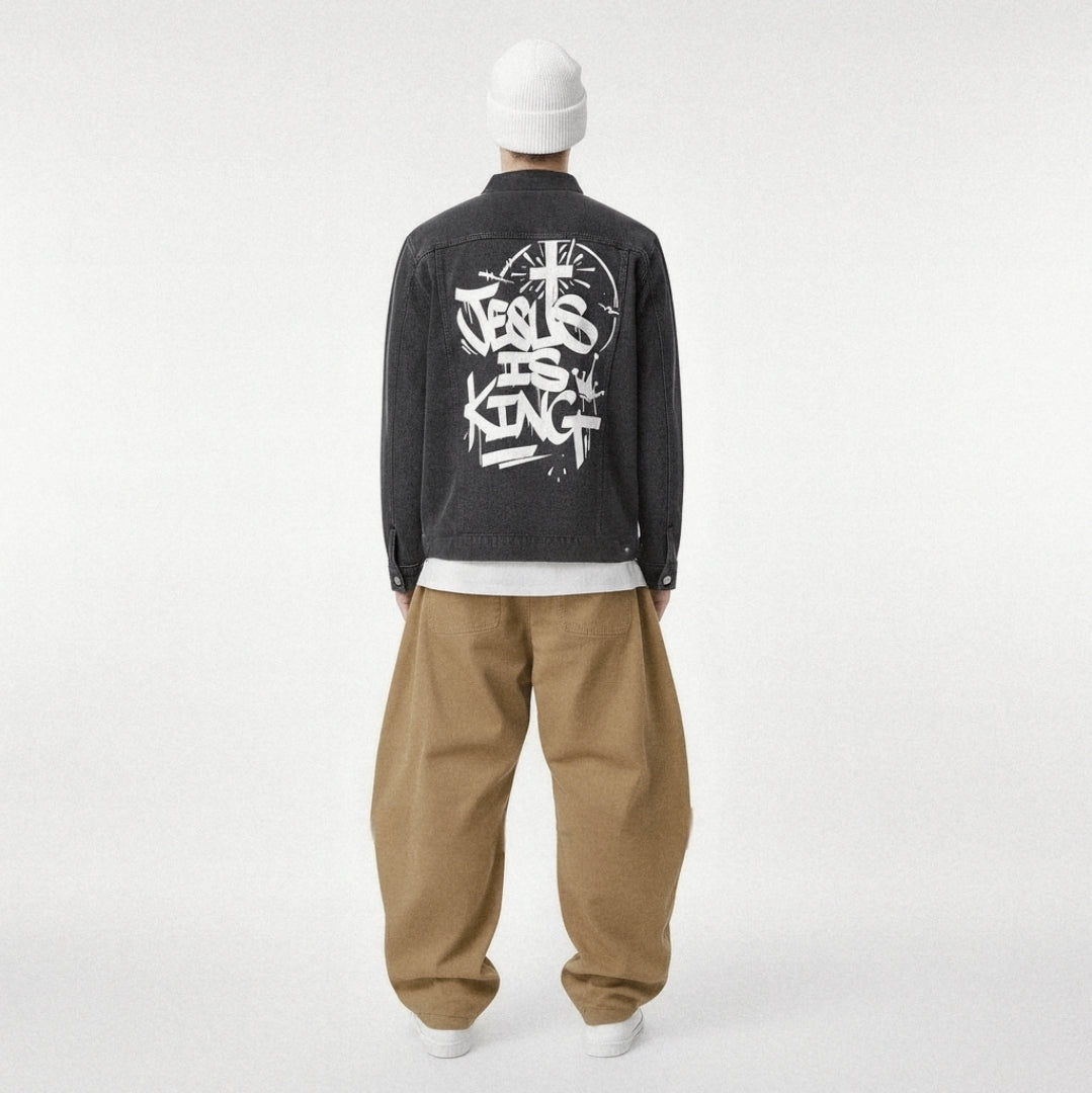 Freedom in Christ Denim Vintage Washed Jacket