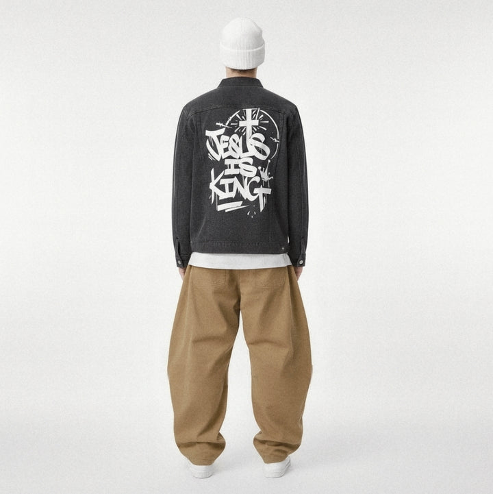 Freedom in Christ Denim Vintage Washed Jacket