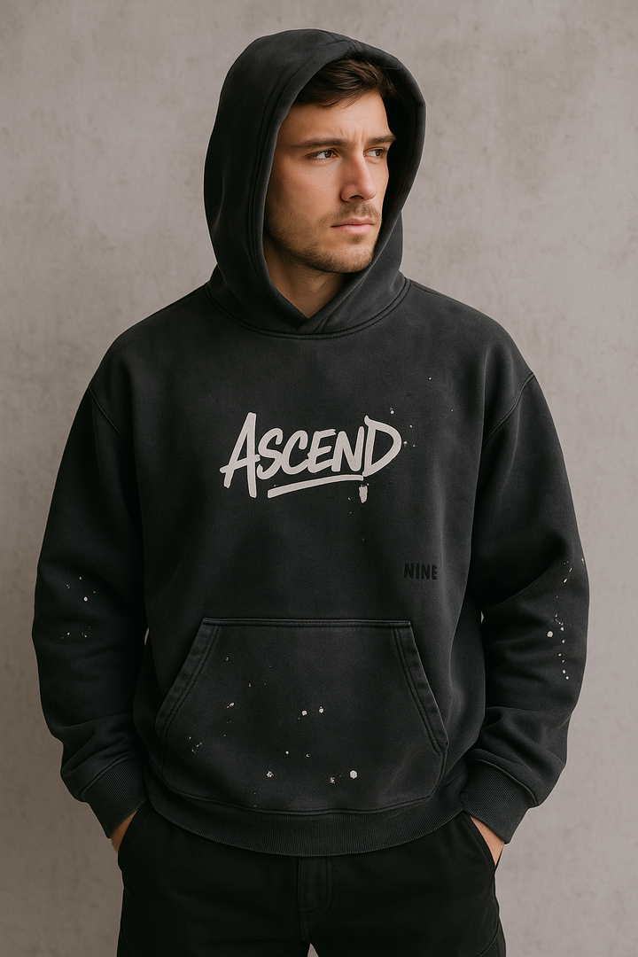 Ascend Vintage Wash Frayed Fleece Hoodie